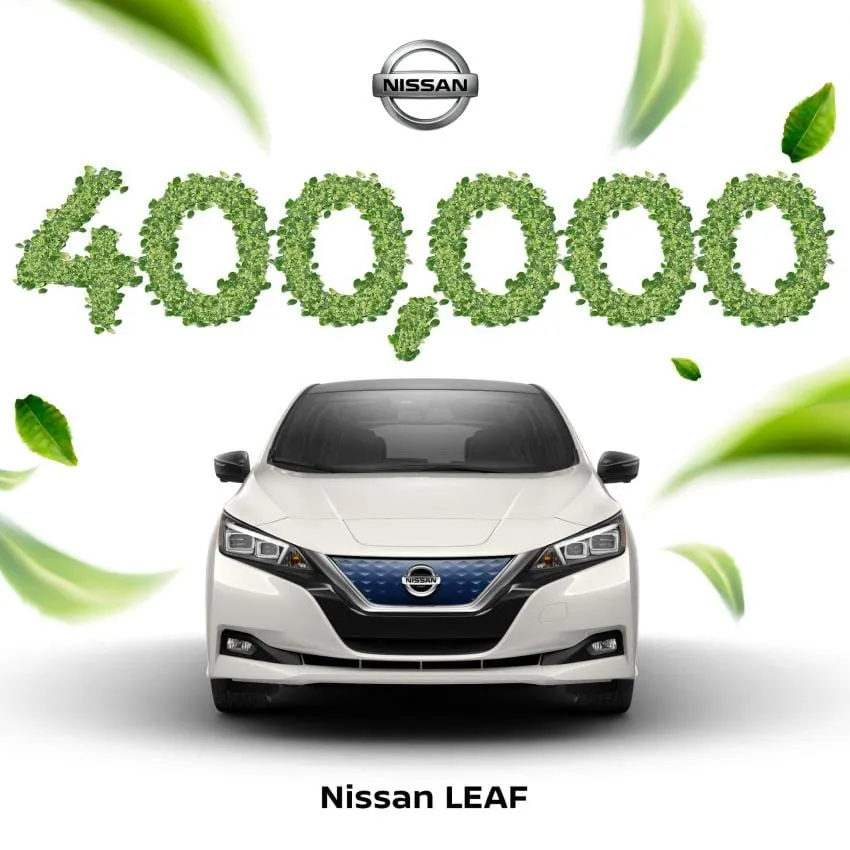 Nissan Leaf llega a 400,000 unidades vendidas