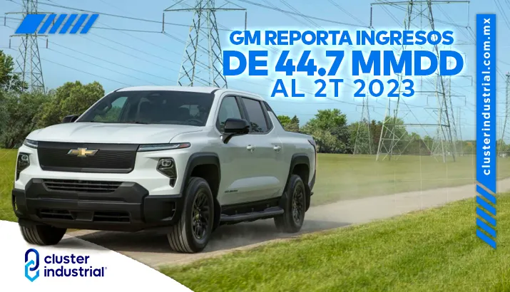 GM reporta ingresos de 44.7 mil MDD en el segundo trimestre de 2023
