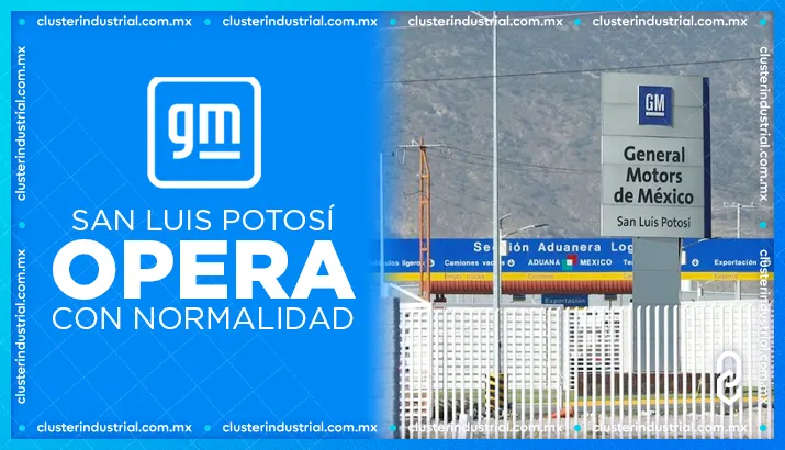 GM aclara paros técnicos en SLP; el complejo opera con normalidad