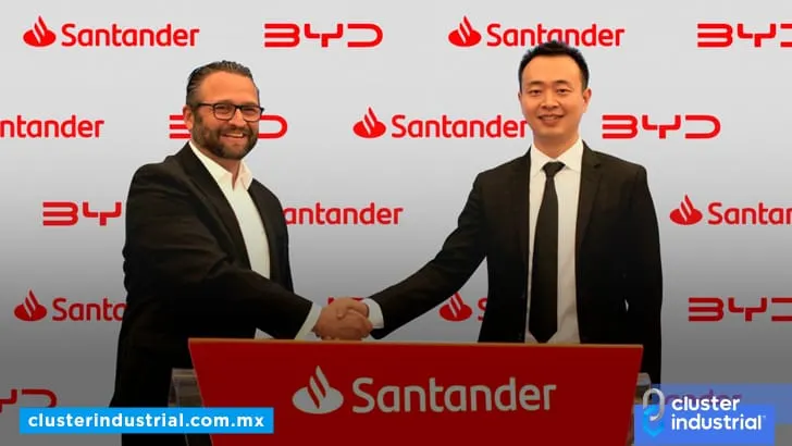 Santander México y BYD se asocian para impulsar financiamiento de autos eléctricos
