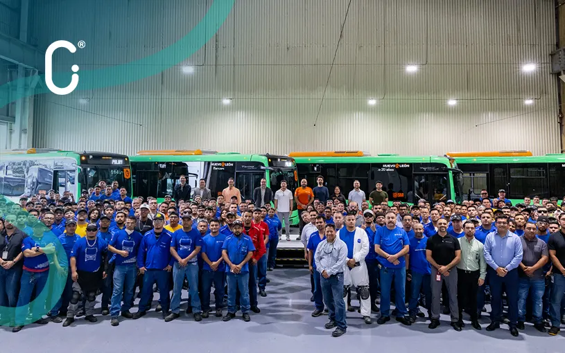 Gobierno de Nuevo León supervisa producción de unidades de transporte Volvo- Marcopolo