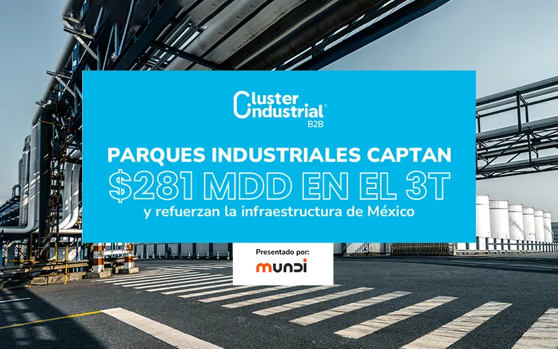 Parques industriales captan 281 MDD en el 3T 2025 y refuerzan la infraestructura de México