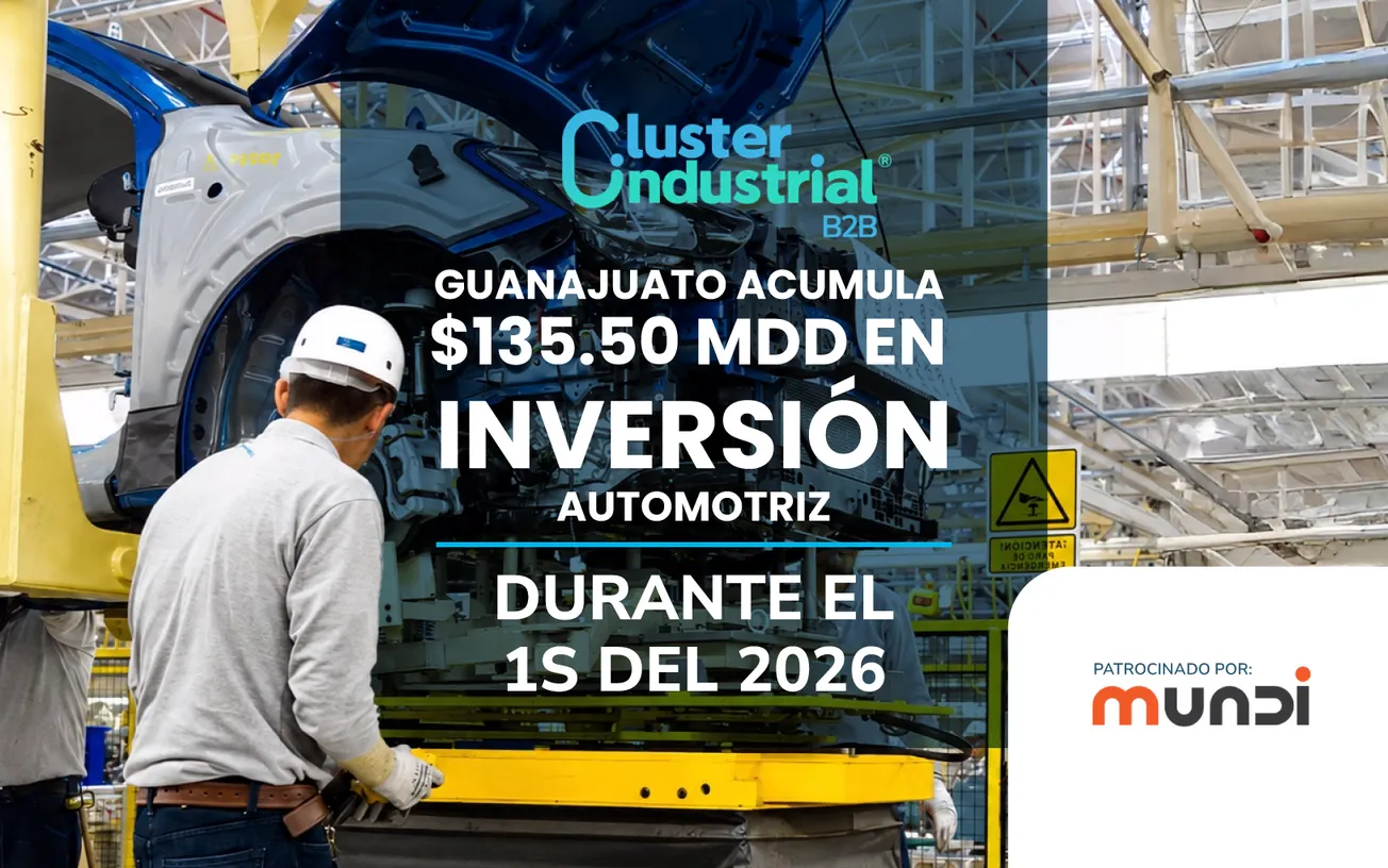Guanajuato acumula 135.50 MDD en inversión automotriz durante el primer semestre de 2026