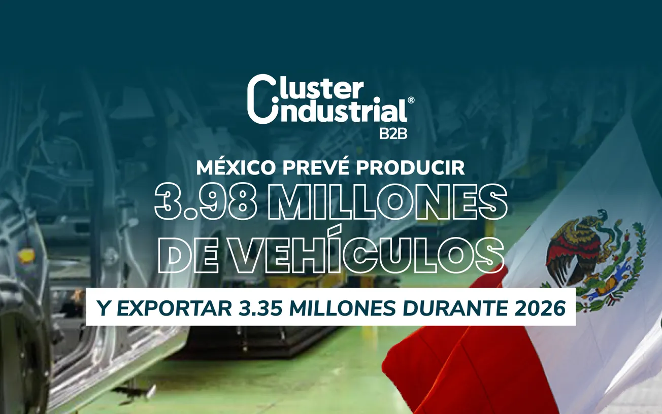 México prevé producir 3.98 millones de vehículos y exportar 3.35 millones durante 2026