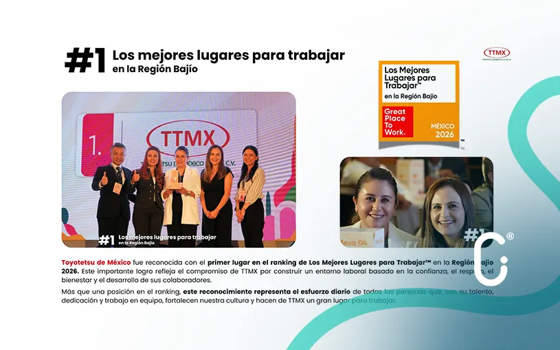 Toyotetsu México lidera ranking de Mejores Lugares para Trabajar en el Bajío