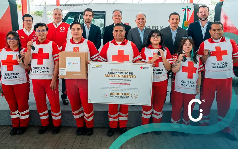 General Motors electrifica a la Cruz Roja Mexicana con donación de 5 camionetas Chevrolet Brightdrop