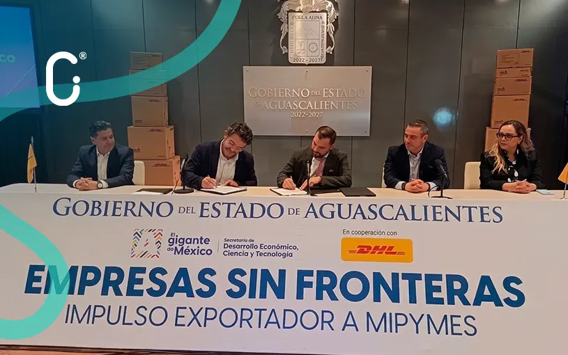Aguascalientes firma convenio con DHL Express para impulsar la expansión de las MiPyMEs