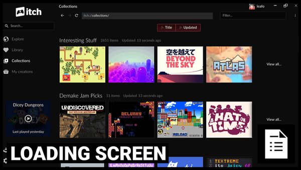 Loading Screen: Itch.io Was Next On Their List