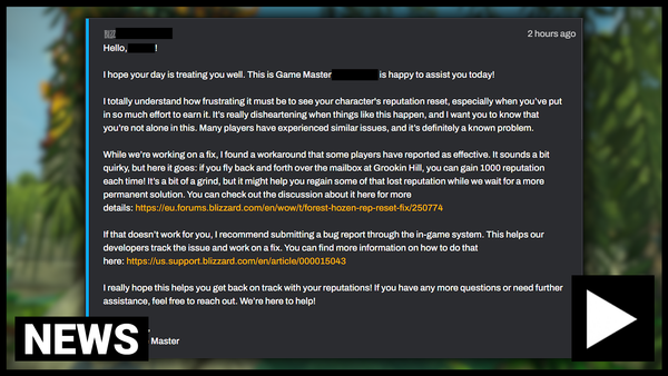 Blizzard's Customer Support: AI, Or Worse?