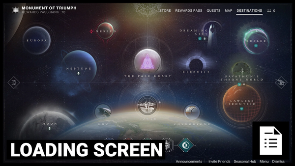 Loading Screen: Destiny Unvaulted By PlayStation