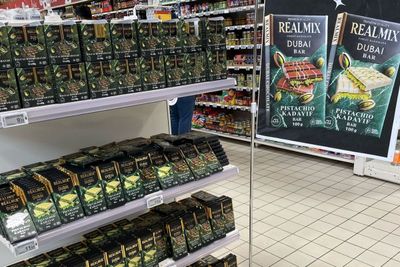 Mise en avant chocolat de Dubai Leclerc Baleone