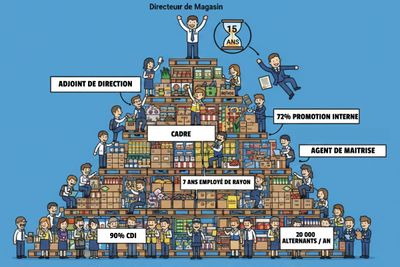 72% des cadres de la grande distribution viennent de la promotion interne