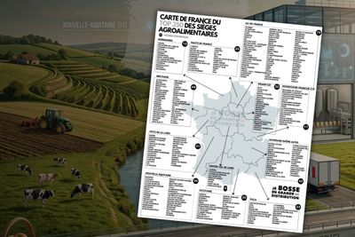 Top 350 des sièges agroalimentaires français : la carte qui dessine une puissance décentralisée