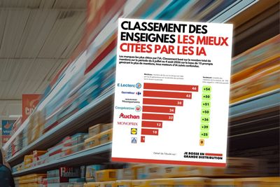 Voici le classement des enseignes les plus citées par les IA