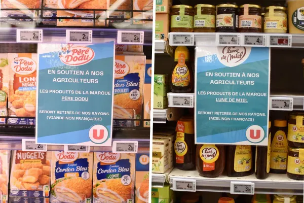 Ce Super U supprime des produits de ses rayons car d'origine non française