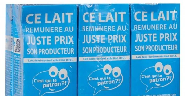 Produits c'est qui le patron, brique de lait 