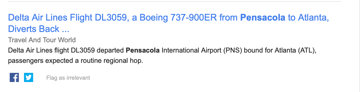 A screenshot of a Google News alert in email.