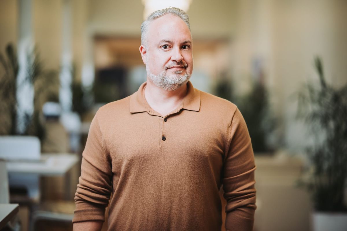 A portrait of Phil Nickinson in the Community Health Northwest Florida building.