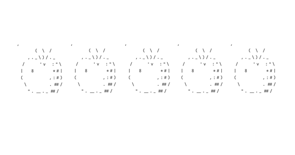 A graphic shows a row of five apple rendered in ASCII style.