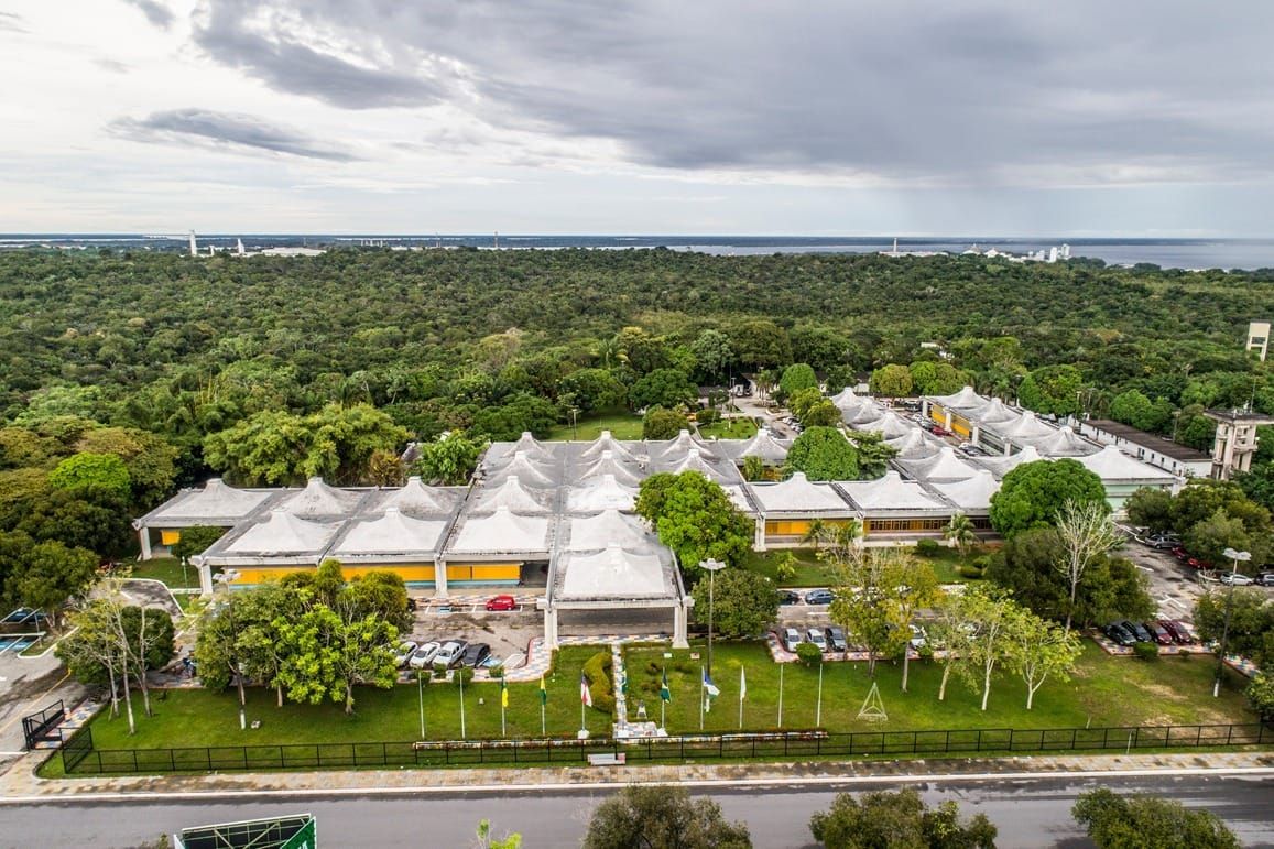 Suframa, autarquia que administra a Zona Franca de Manaus, com seu logotipo visível