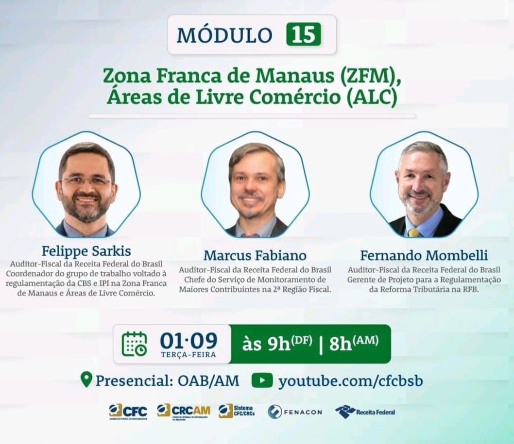 Receita Federal debate, nesta terça (1°), Reforma Tributária, Zona Franca e Áreas de Livre Comércio