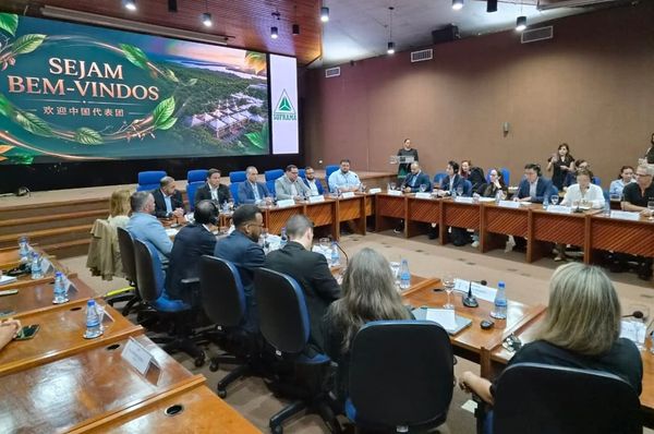 Mesa de reunião com executivos da Suframa, Cieam e representantes das montadoras chinesas BYD, Chery, GWM e Geely em Manaus