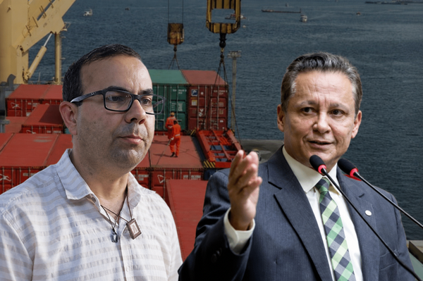 Bruno Pinheiro, presidente da Associação Comercial do Amazonas (ACA), e Adjuto Afonso, presidente da Assembleia Legislativa