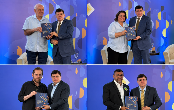 Candidatos ao Senado e ao Governo do Amazonas recebem Agenda Institucional do Sistema Comércio