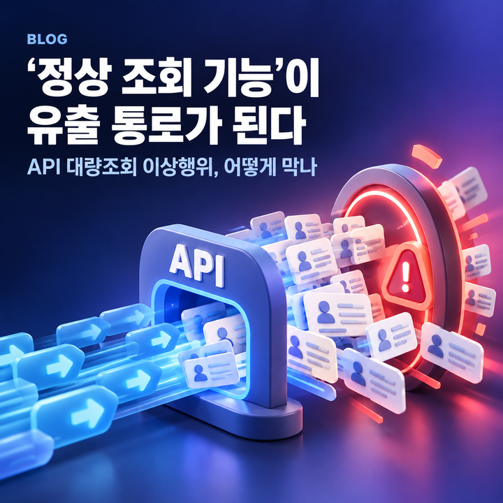 ‘정상 조회 기능’이 유출 통로가 된다 — API 대량조회 이상행위, 어떻게 막나
