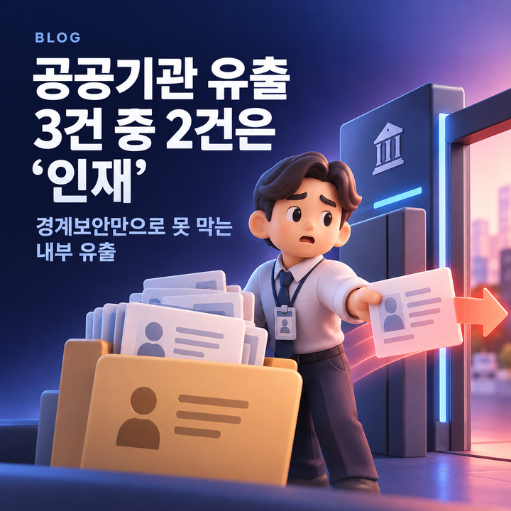 공공기관 유출 3건 중 2건은 '인재' — 경계보안만으로 못 막는 내부 유출