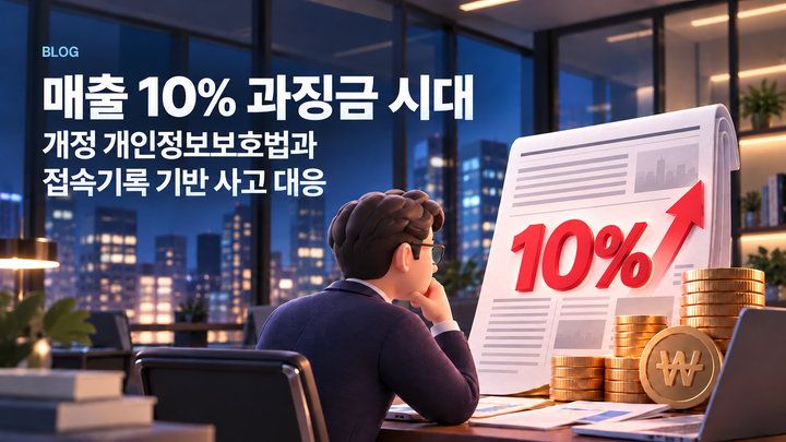 매출 10% 과징금 시대, 개정 개인정보보호법과 접속기록 기반 사고 대응