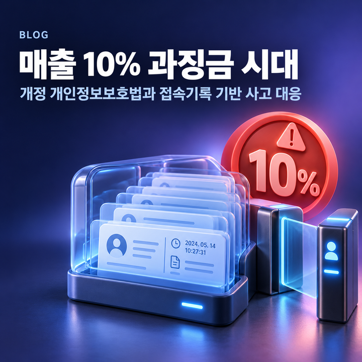 매출 10% 과징금 시대, 개정 개인정보보호법과 접속기록 기반 사고 대응