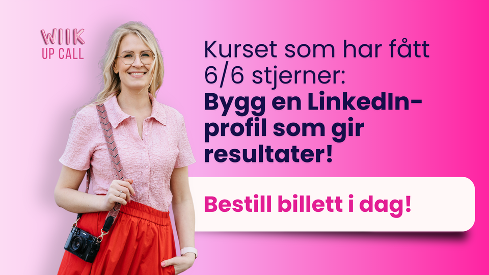 Meri Wiik er LinkedIn-ekspert og foredragsholder som hjelper ledere å bygge personlig merkevare og strategisk synlighet gjennom Wiik Up Call