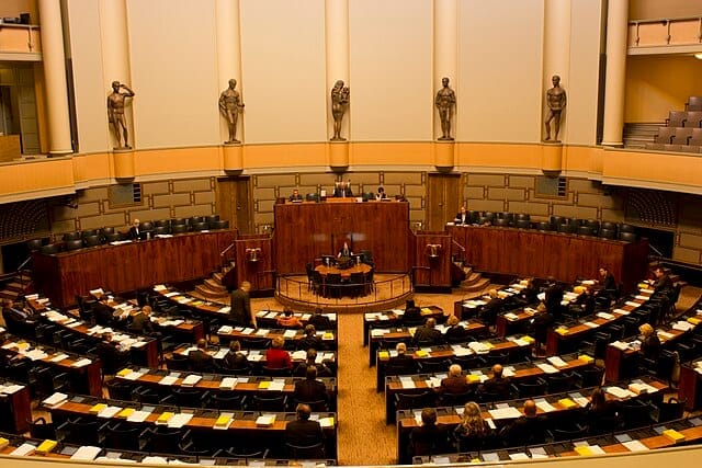 Polarization has grown in Finnish parliamentary speeches, but remains far below the 1970s peak