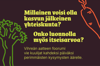 Uusi foorumi kokoaa vihreät yhteen syyskuussa – ohjelmassa keskustelua kasvusta, feminismistä ja ympäristökriisistä post image