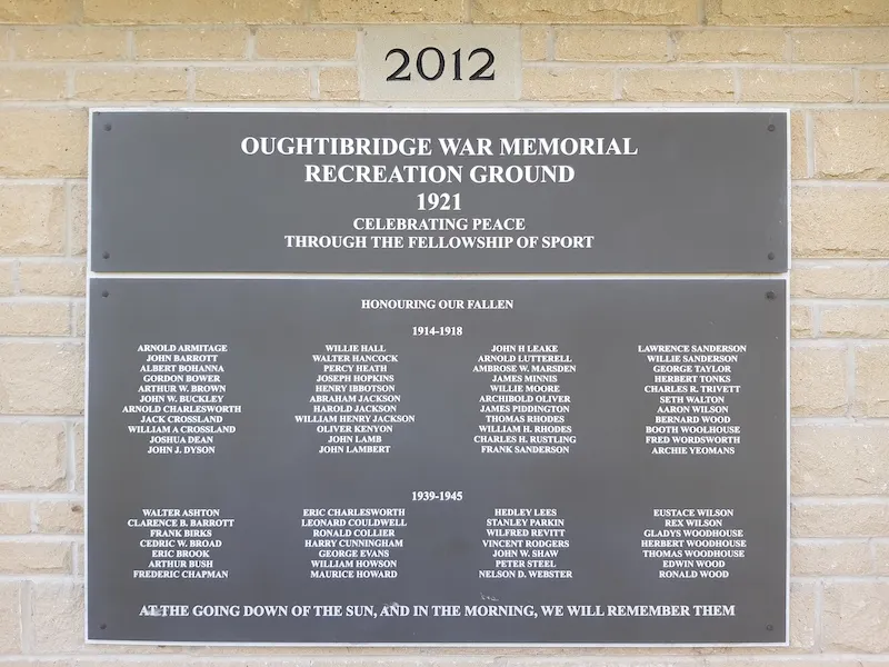 Oughtibridge War Memorial Cricket Club: We will remember them