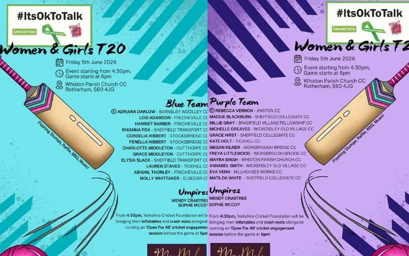 ItsOKToTalkT20: Women & girls’ fixture at Whiston Parish Church