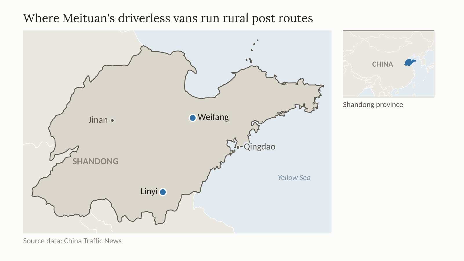 Map of Shandong
