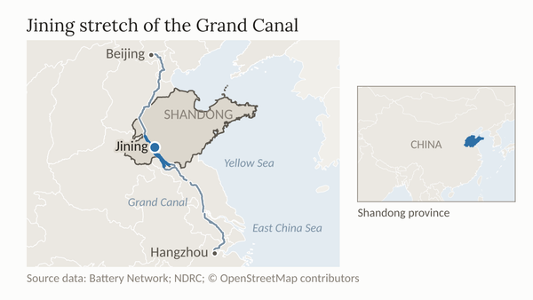 Electric cargo ship tests self-steering on China's Grand Canal