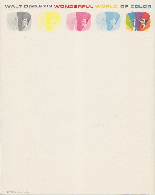 Walt Disney Letterhead 1961