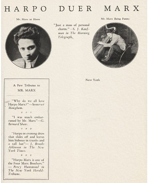 Harpo Marx Letterhead, c.1930