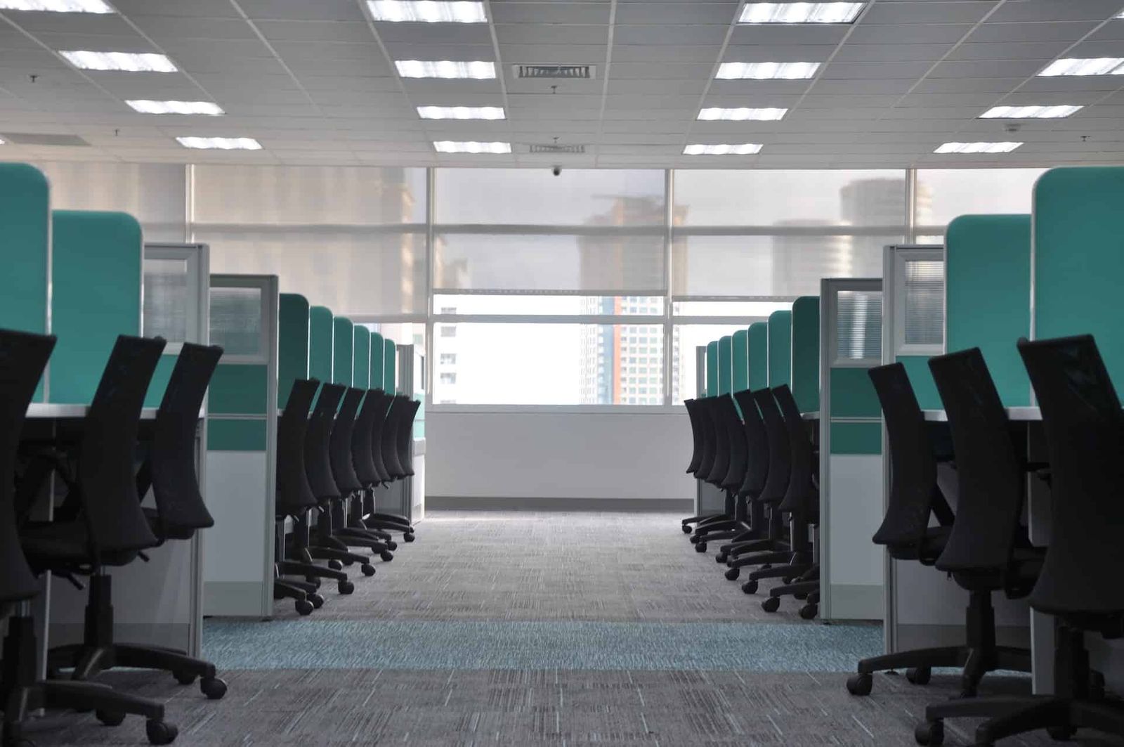 Photograph of an empty office