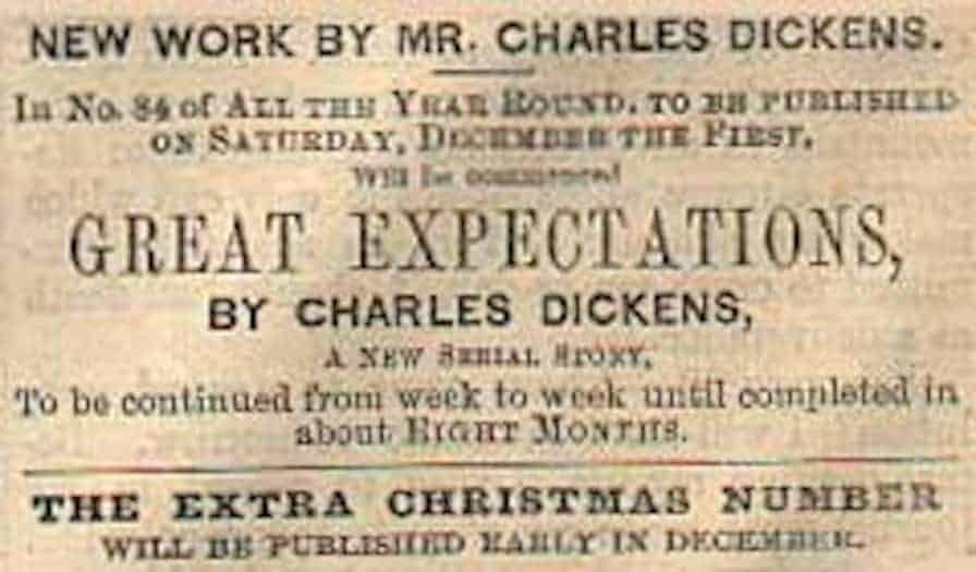 Advertisement for Great Expectations in All the Year Round