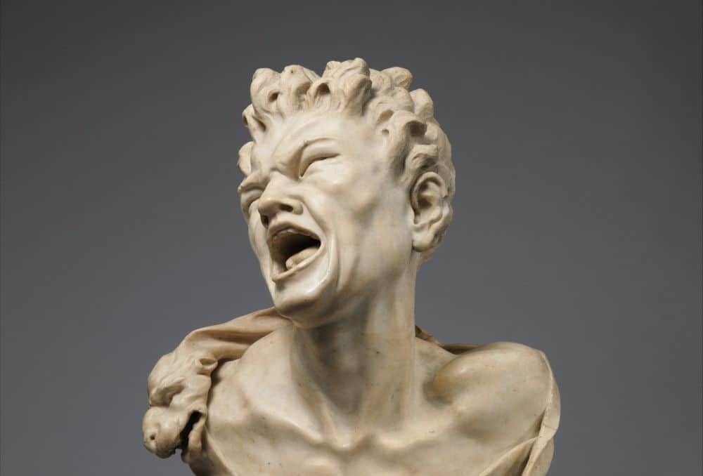 Sculpture of Marsyas by Balthasar Permoser
