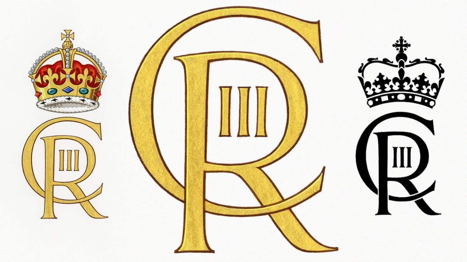Royal Cypher of King Charles III, which reads 'C III R' for 'Carolus III Rex', which means King Charles III in Latin.