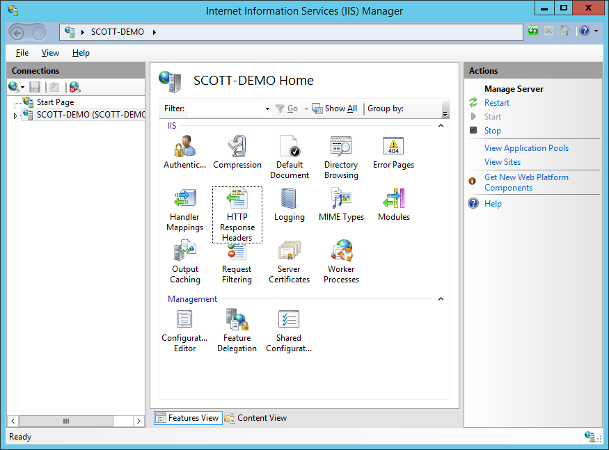 IIS Response Headers