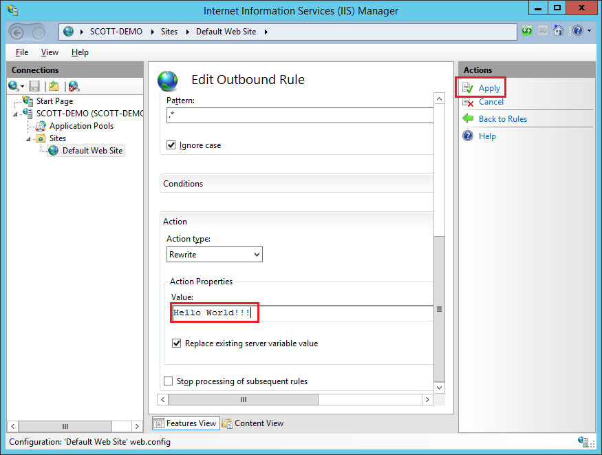 Give the header some content