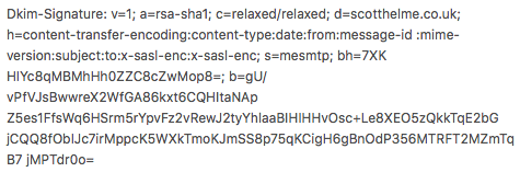 DKIM Signature Header