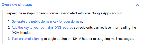 google dkim overview