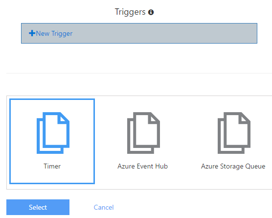 add a timer trigger